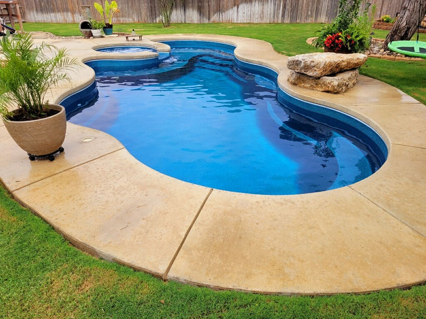 valencia from our economy line of fiberglass pools