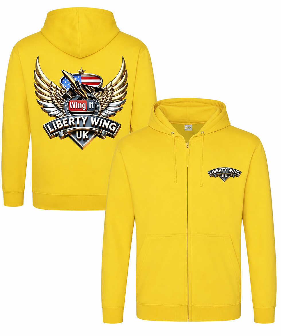 Thumbnail: Fun Bold Coloured Liberty Wing Zip-Up Hoodies
