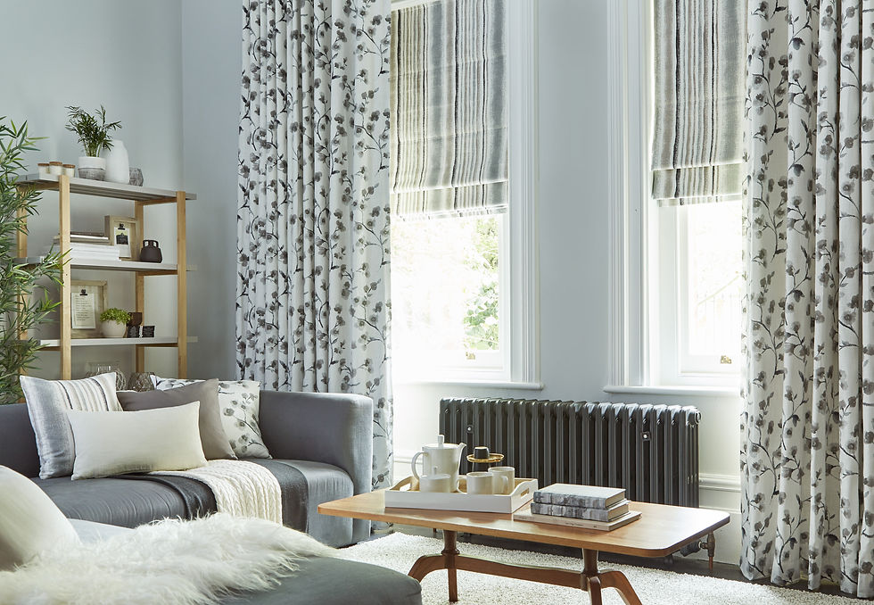 Floor to Ceiling Curtains in Lounge