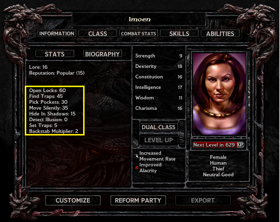 Imoen in my long-abandoned run through.