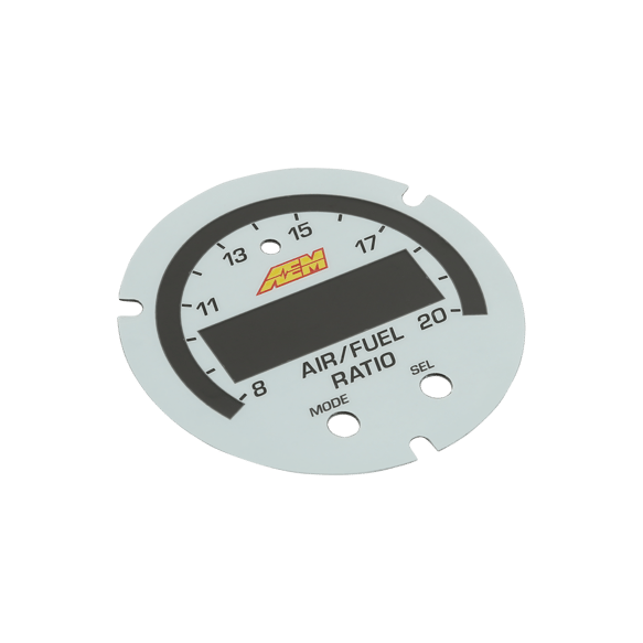 Thumbnail: AEM X-Series white AFR Lambda gauge faceplate