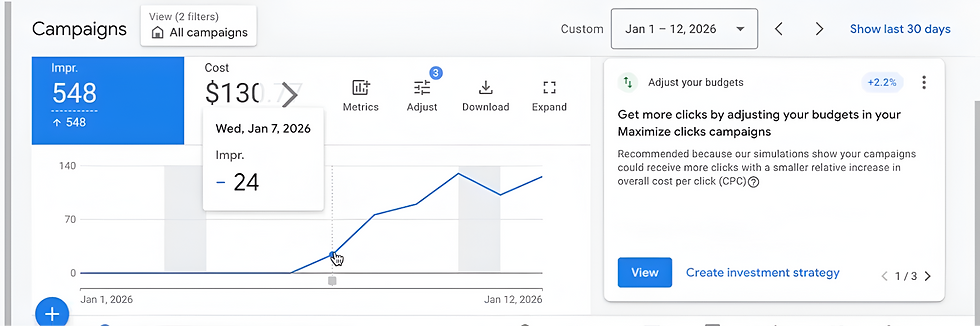 Campaign results: Jan 1–12, 2026