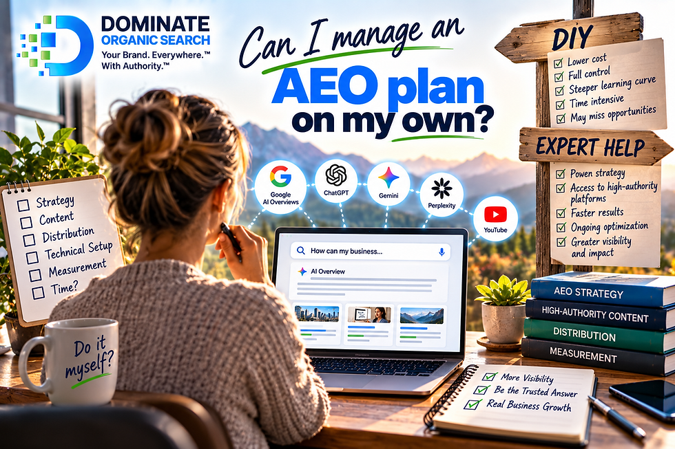 Can I manage an AEO plan on my own?