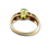 Thumbnail: Vintage 14K 585 Yellow Gold Peridot and Diamond Ring