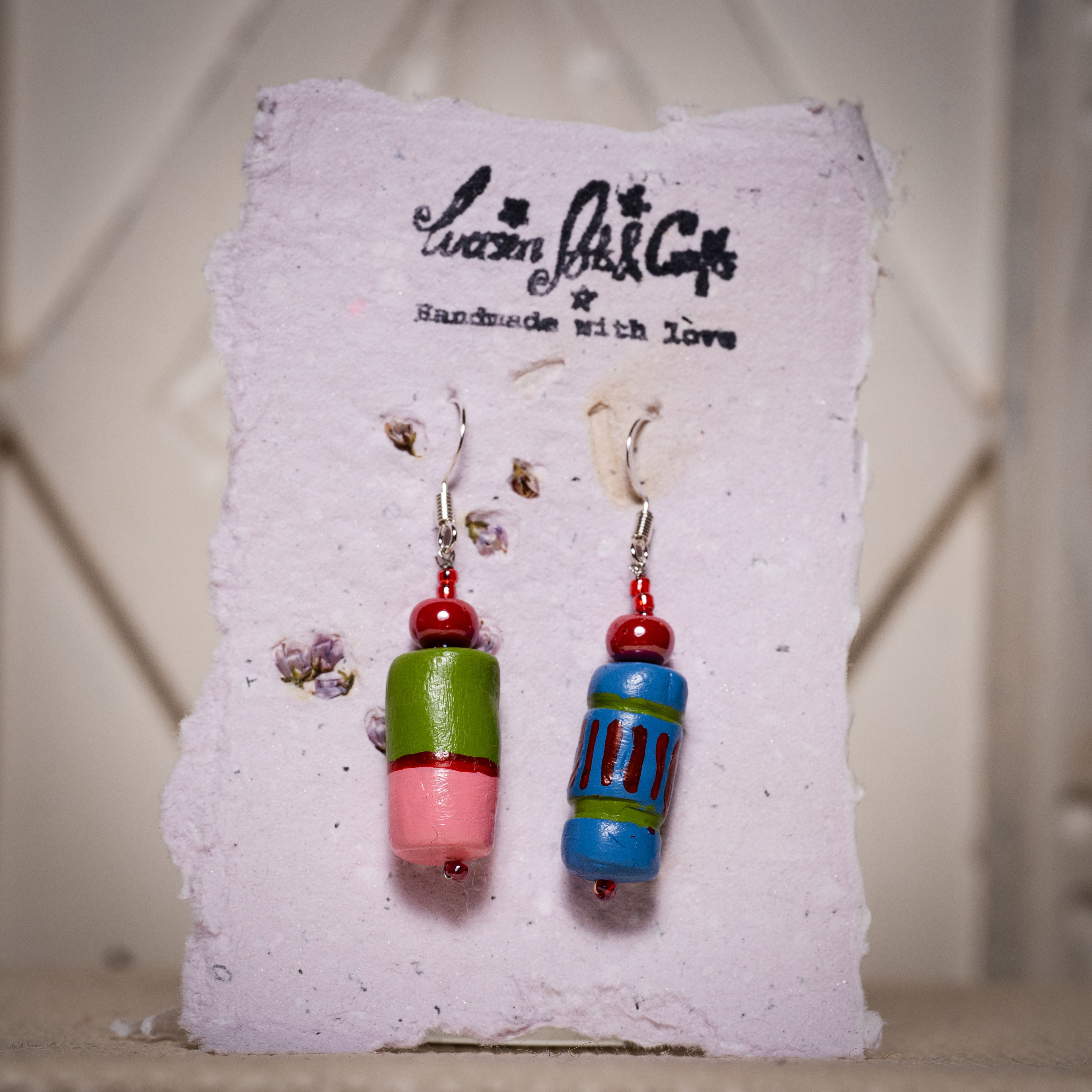 keramikk øredobber "babushka"