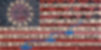 Sun on Flag “American flag was not created by the people of...” by Howard Finster