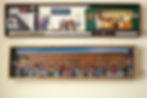 "Manhattan Subway" (top) and "Childhood Pastimes" (bottom) by David Samuel