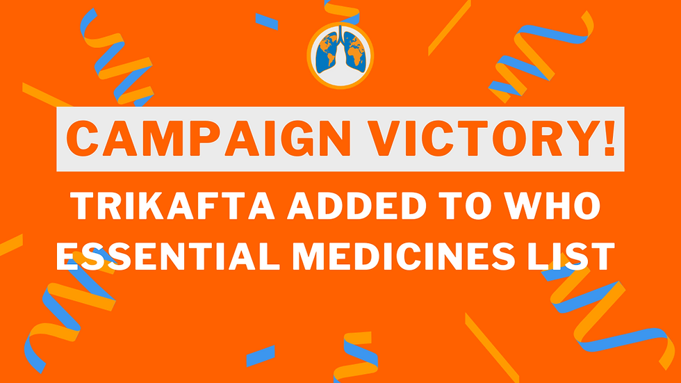 A huge turning point: CF medicine’s Trikafta/Kaftrio added to WHO Essential Medicines List