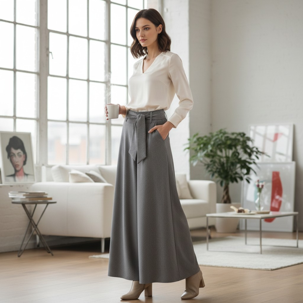 Eleganter Midi Rock mit Gürtel – zeitlos, feminin und perfekt für Alltag, Büro und stilvolle Looks.