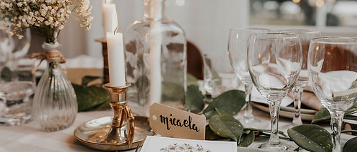 Bröllopsdukning Karamellan Drottningholm