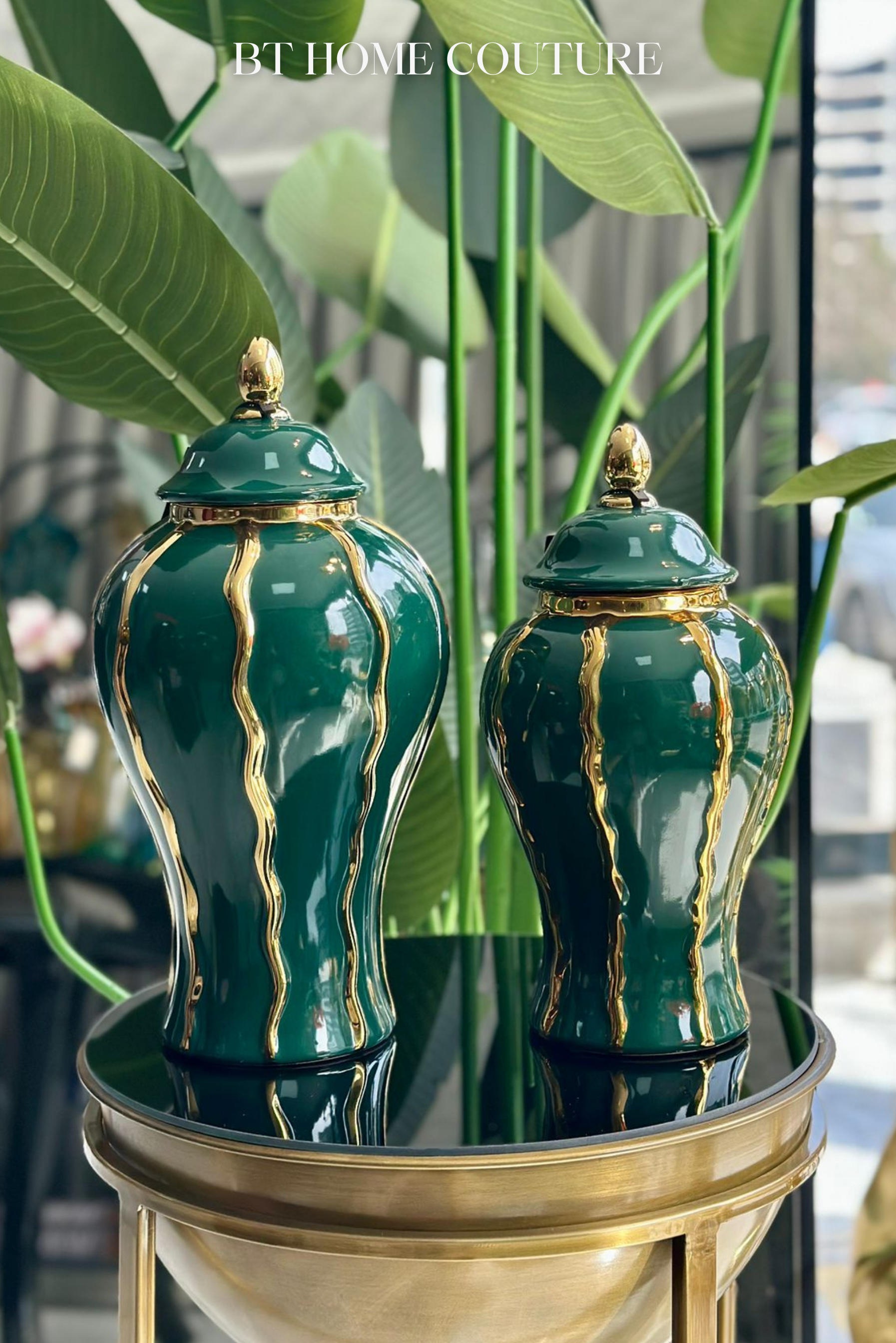 2'Lİ YEŞİL GOLD TASARIM KÜP