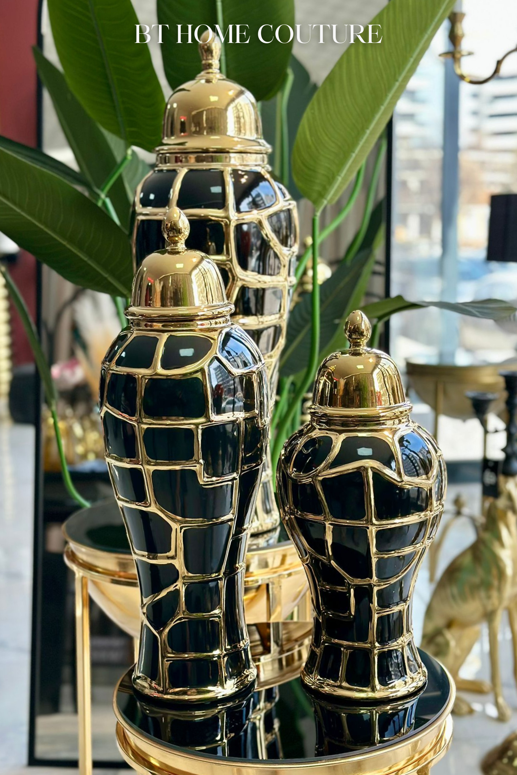 3'LÜ SİYAH GOLD TASARIM KÜP