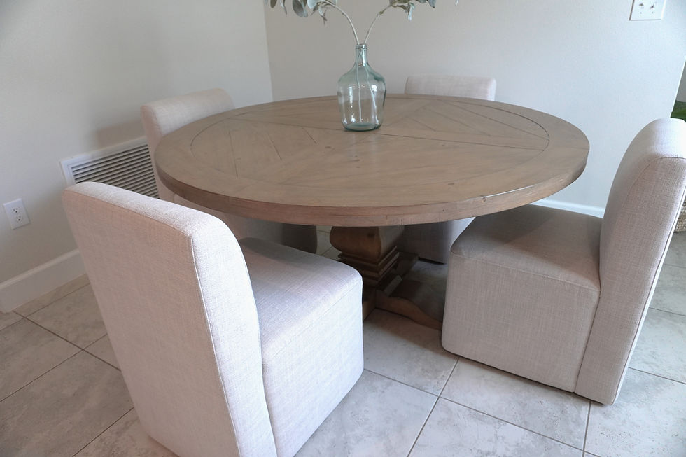 Amazon Dupe for PB Carder Upholstered Dining Chairs.