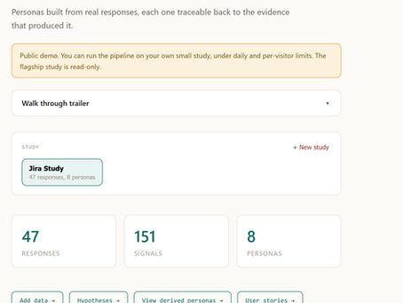 Persona Validator Tool Screenshot