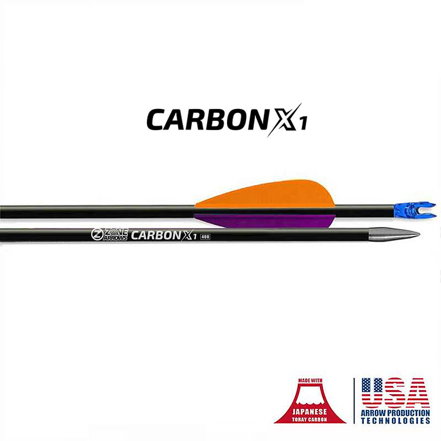 Thumbnail: Carbon X1 Target Pack – Shafts + Points + Pins (.165, 4mm, .001", 12/pk)ด้าม