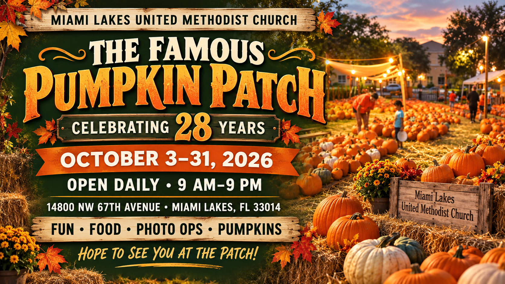 Hope Miami Lakes UMC — 28th Annual Pumpkin Patch