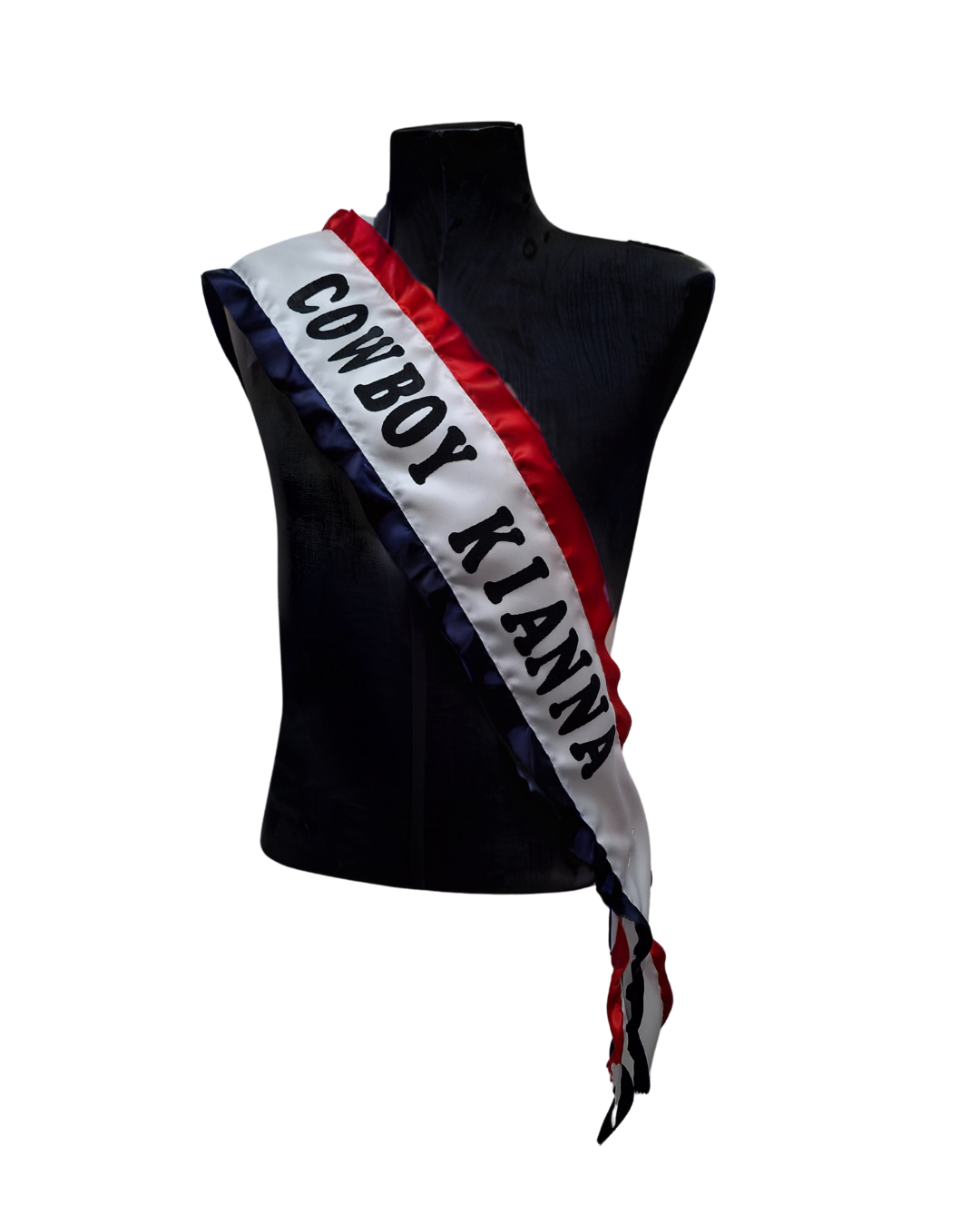 Custom Cowboy Sash - Red, White and Blue