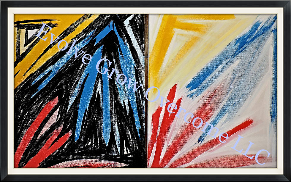 Two abstract art paintings by Danielle McCalla