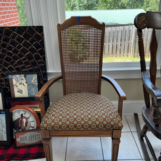 Cane back chair at estate sale in Augusta, Ga