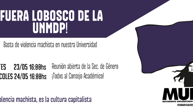 Exigimos la inmediata destitución del acosador Lobosco