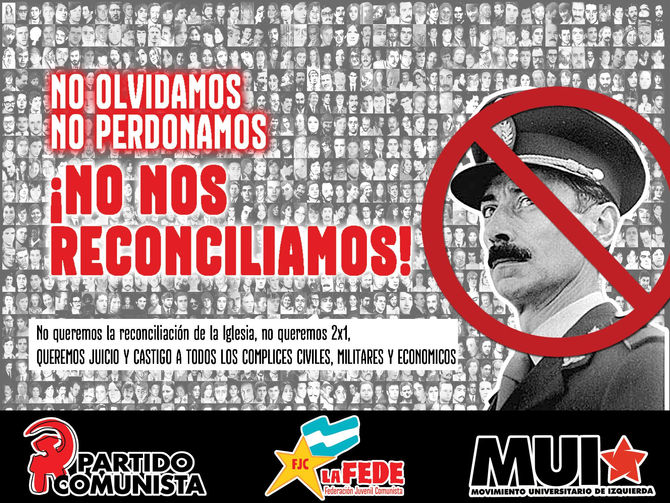 LOS GENOCIDAS A LA CARCEL, EL PUEBLO A LA CALLE!