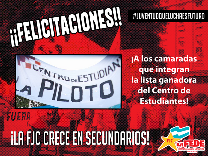 ¡Camaradas ganan Centro de Estudiantes!