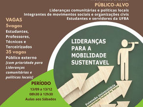 Curso de Extensão: Formação de Lideranças da Mobilidade Sustentável