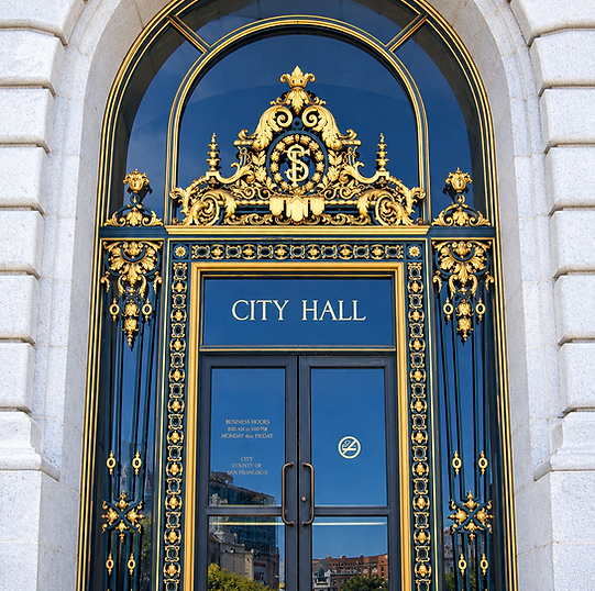 Ornate City Hall Entrance in Gold and Stone.png