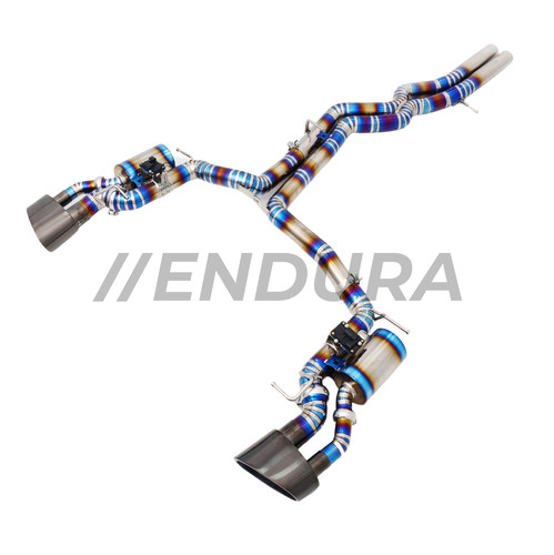 Image of Catback uitlaat RS6 / RS7 C8 4.0 TFSI Titanium - Kleppen + afstandsbediening