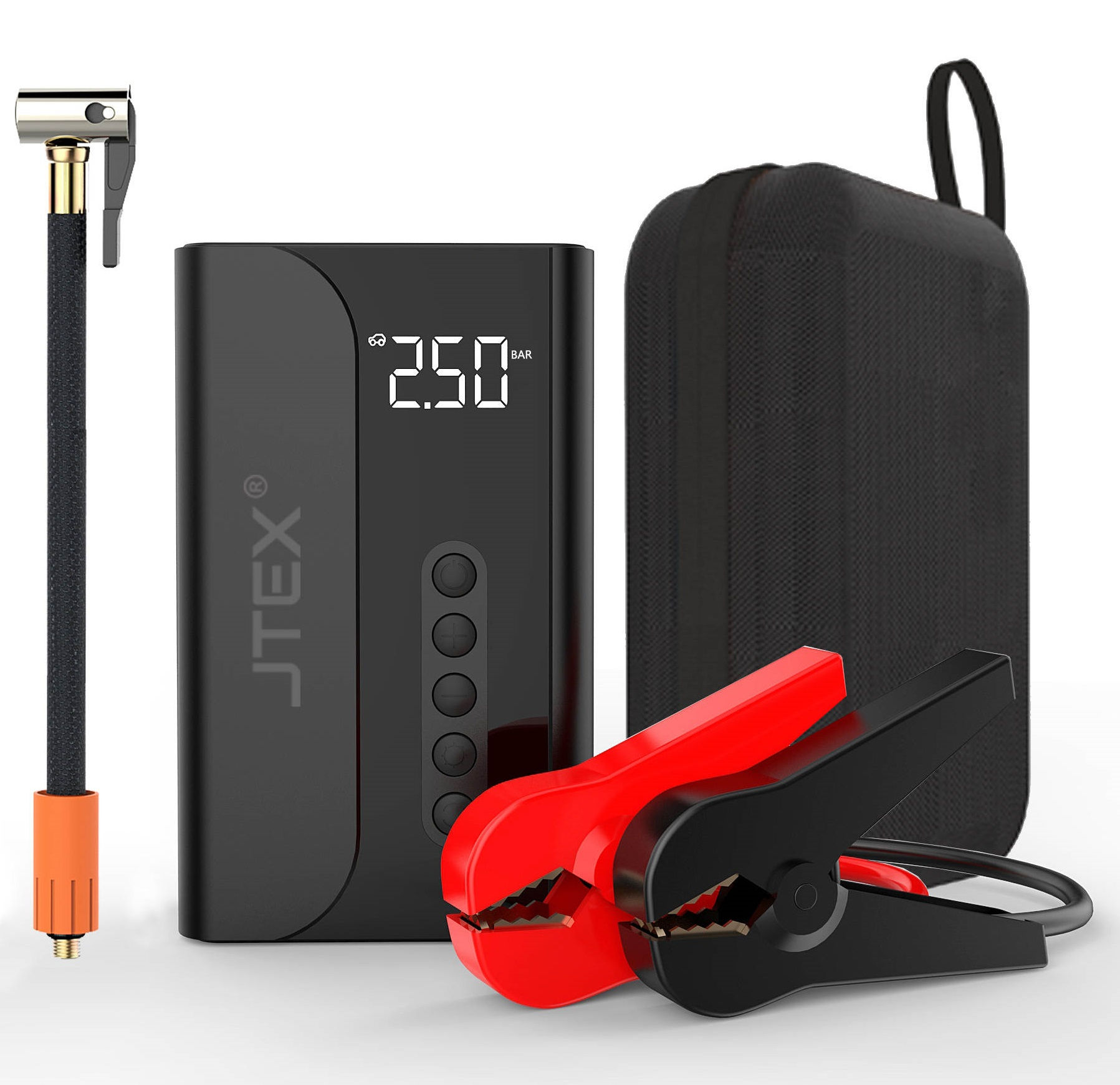 Jumpstarter voor auto 5 in 1 + Compressor - Compressor bandenpomp - 12V / 1000A