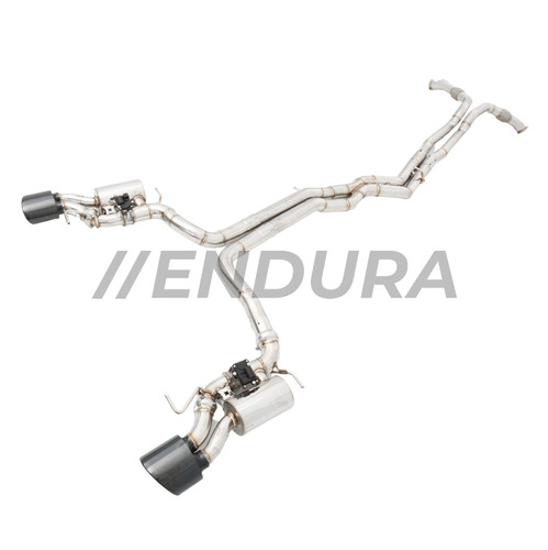 Image of Catback uitlaat RS6 / RS7 C8 4.0 TFSI RVS - Kleppen + afstandsbediening - Endura