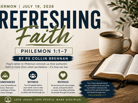 Refreshing Faith | PHM 1-7 Ps Collin Brennan