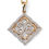Thumbnail: 9ct Yellow & White Gold Angled Square Vintage Style Diamond Set