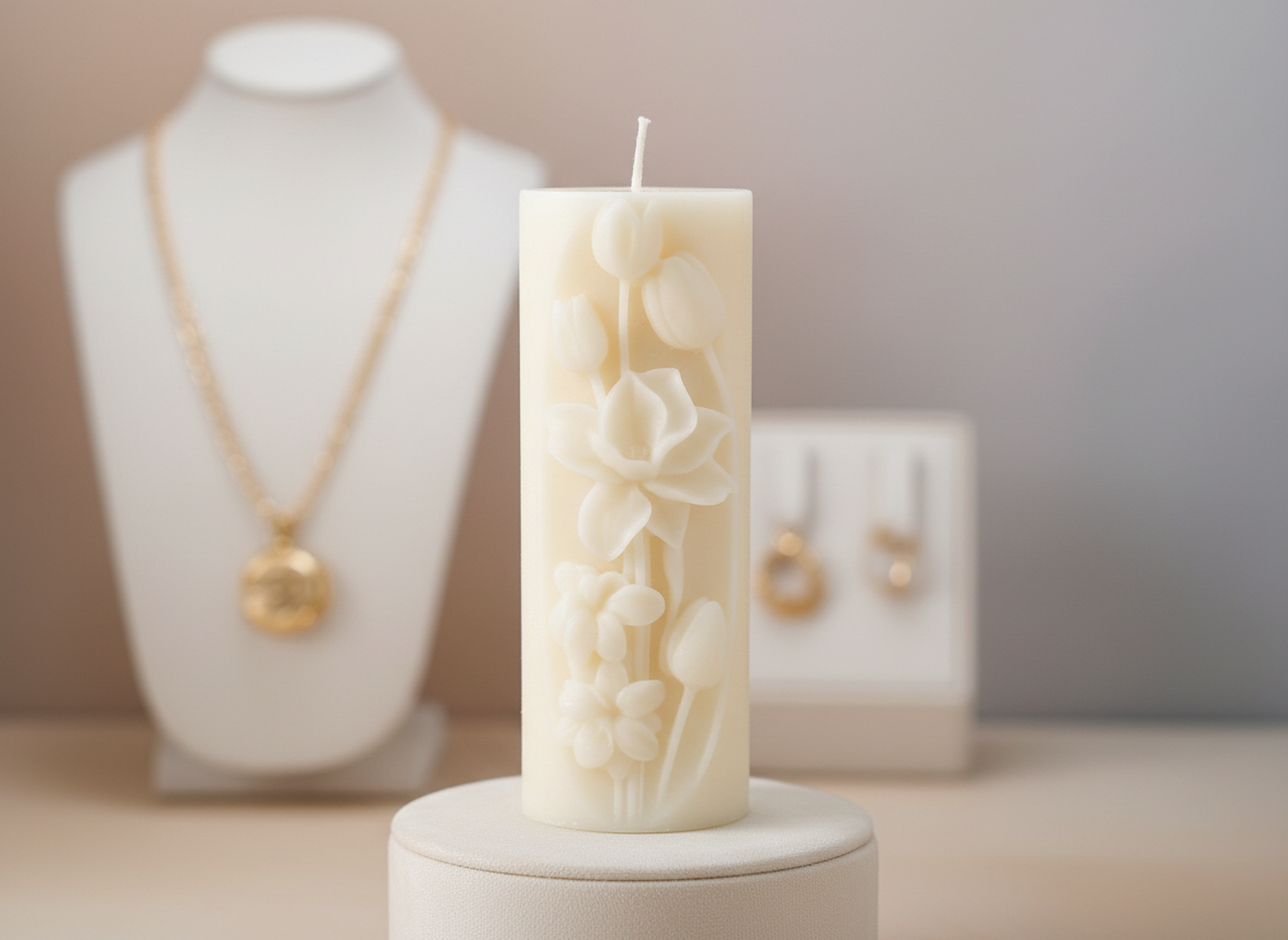Tulip Pillar White Beeswax nr. 2