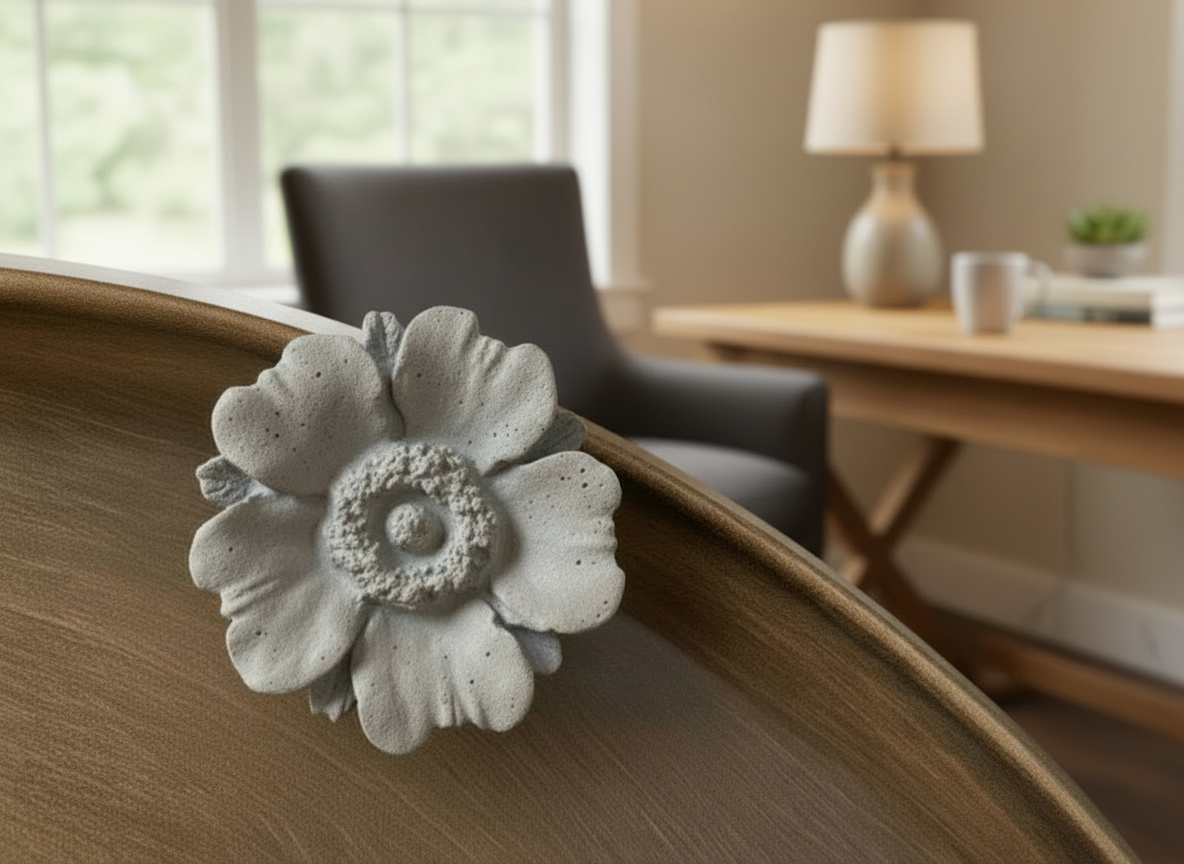 Anemone Flower Concrete Decor | Anemone Flower Beeswax