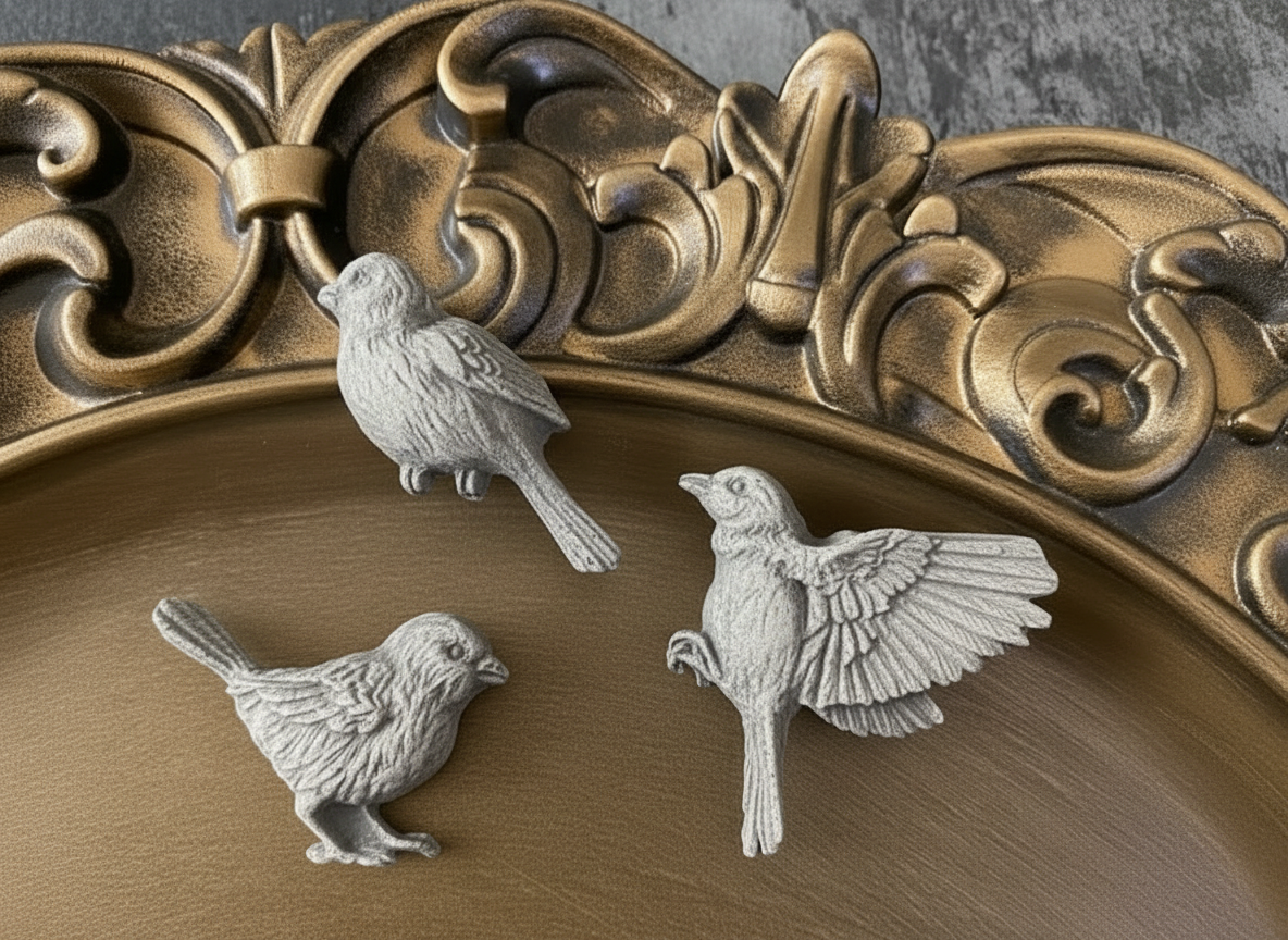 Sparrow Birds Cement Decor | Sparrow Birds Beeswax
