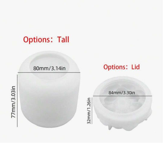 Thumbnail: Flower Relief Cement Container with Lid | Flower Relief Beeswax Candle  