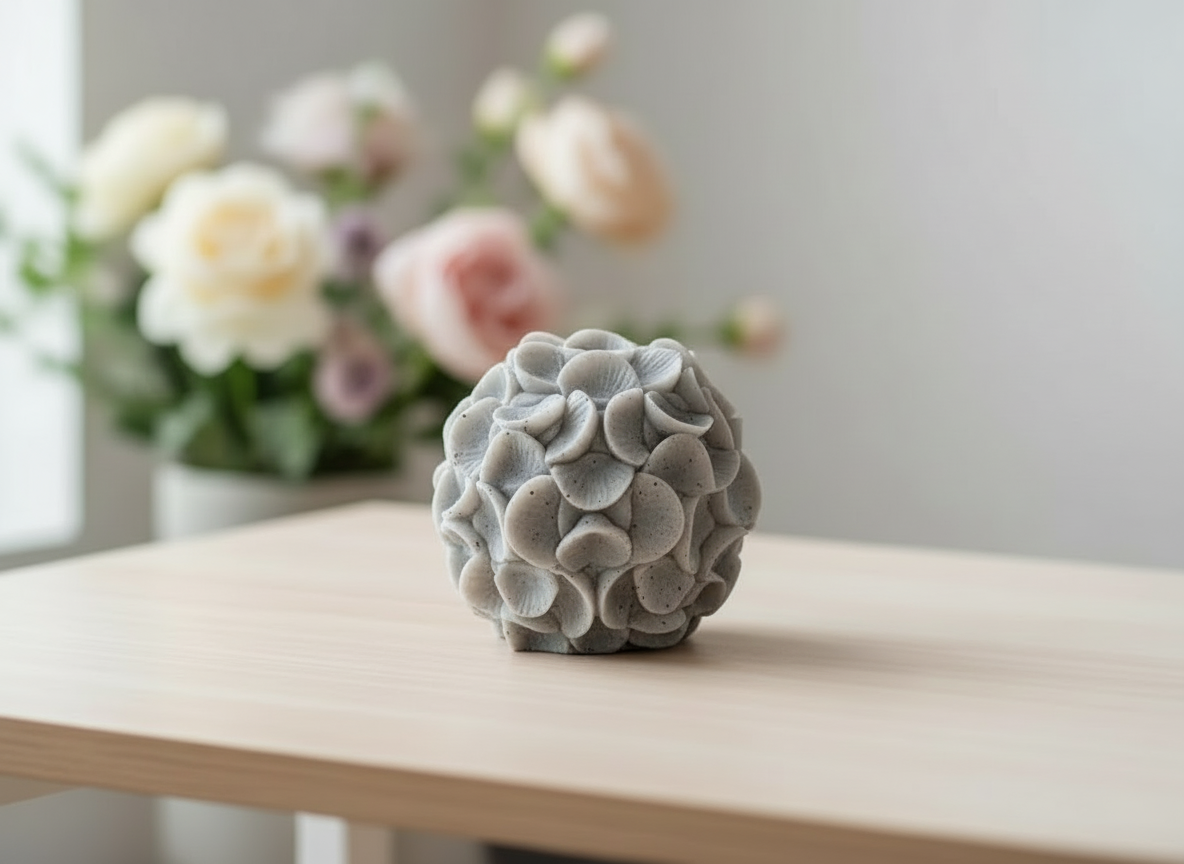 Scalloped Flower Ball | Scalloped Flower Ball Beeswax Candle
