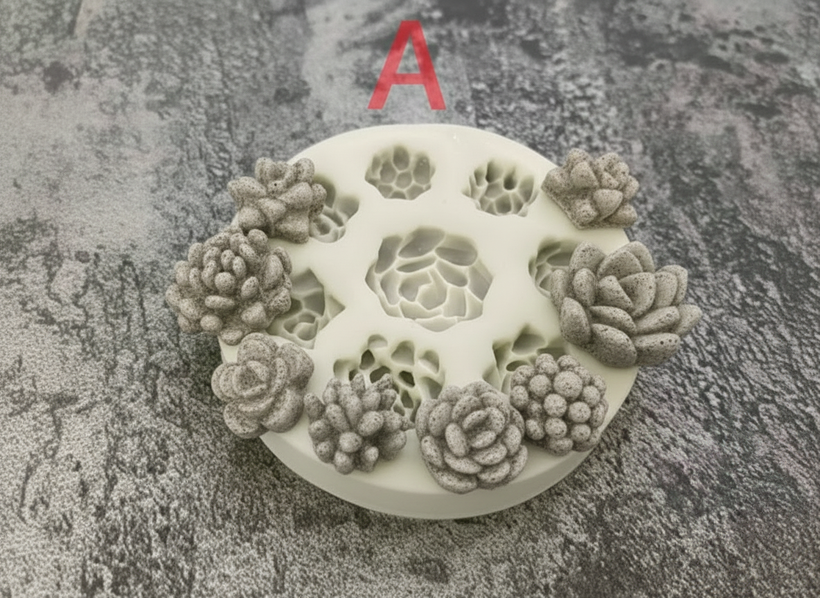Succulent Cement Decor | Succulent Beeswax Decorations