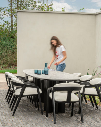 luxury outdoor table and chairs