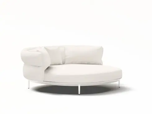 Amba Daybed with upholstered backrest, studio product shot.