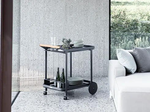 BUTLER Trolley – Steel & Teak Outdoor Bar Cart | Atmosphera | Wolf & South