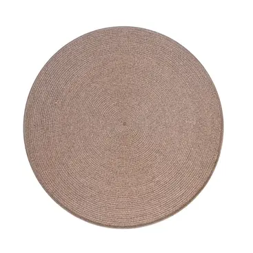 MICHELANGELO Outdoor Rug – Studio product shot of handwoven round outdoor rug.