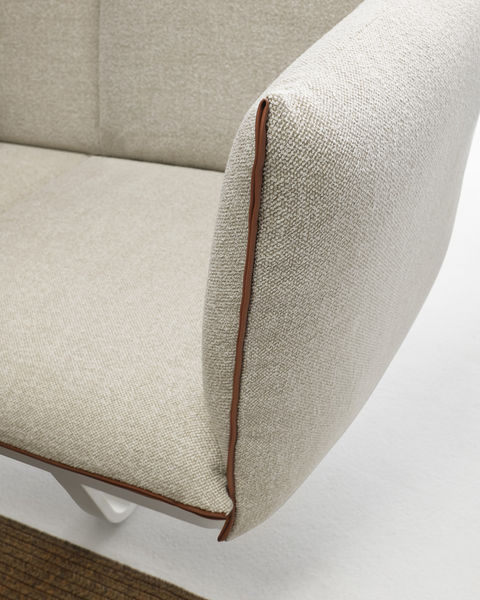 Premium outdoor seating sofa close up