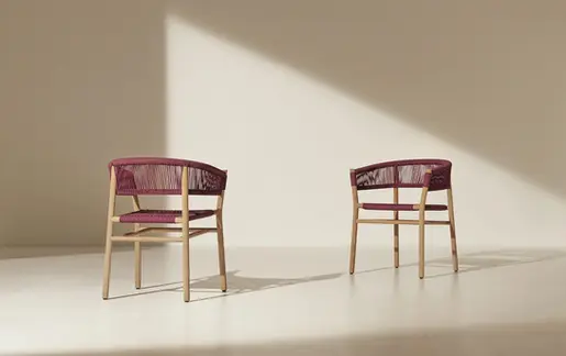 KILT outdoor dining armchair in teak