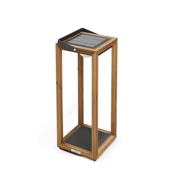 ASTRO Outdoor Lantern – Studio product shot with clean teak frame.