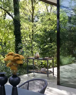 FLAIR Trolley – Shown in a high-end residential outdoor entertaining setting.