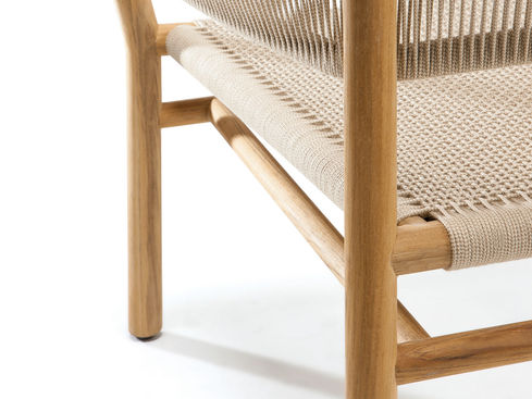 KILT outdoor lounge armchair in teak, studio product image