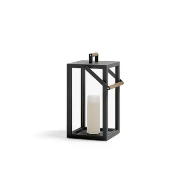 ALBA Lantern – Studio product shot, aluminium and glass design.