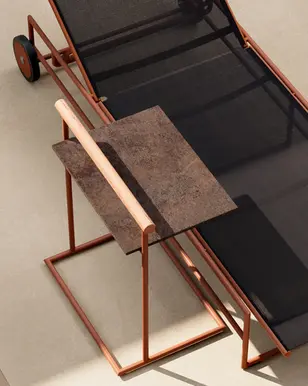 Outdoor furniture Atmosphera Pipe lounger and side table